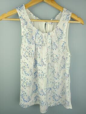 Elle Sleeveless Floral Camisole - Light Blue & Soft Pink